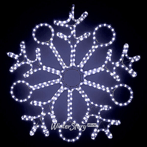 Светящаяся Снежинка 90 см, холодные белые LED, IP44 BEAUTY LED