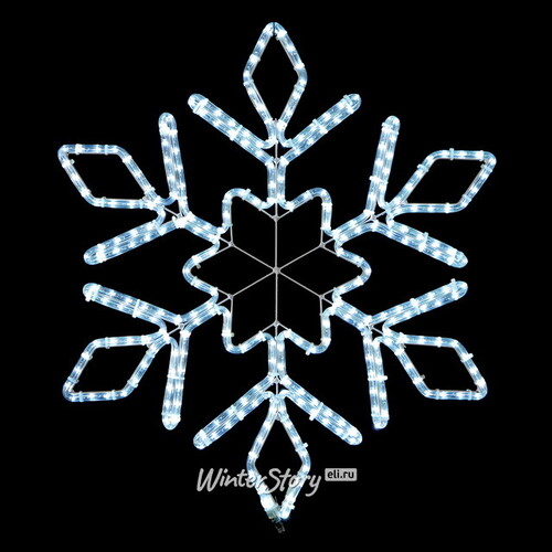 Светодиодная снежинка Кристалл 115 см, холодные белые LED, IP54 BEAUTY LED