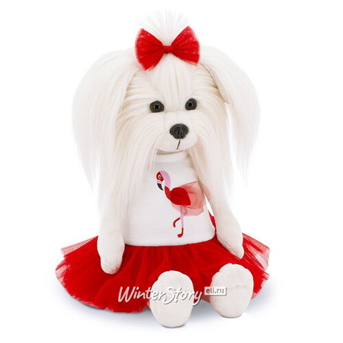 Мягкая игрушка на каркасе Собака Lucky Mimi: Любовь и Фламинго 25 см Orange Toys