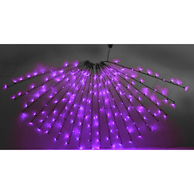 Светодиодный занавес 2*1 м, 200 синих/красных/фиолетовых LED с плавной сменой цвета, черный ПВХ Snowhouse