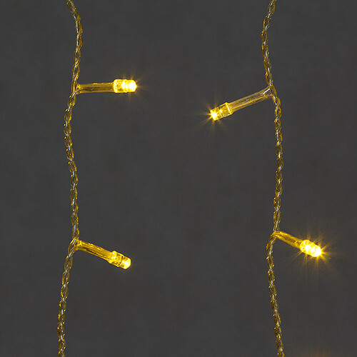 Светодиодный Занавес 1.5*1.5 м, 368 желтых LED ламп, прозрачный ПВХ, соединяемый, IP20 Snowhouse