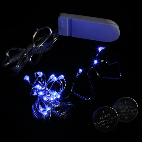 Светодиодная гирлянда Капельки на батарейках 20 синих MINILED ламп 2 м, серебряная проволока, IP20 Snowhouse