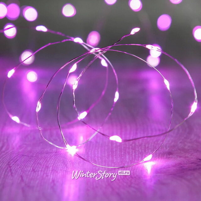 Светодиодная гирлянда Роса 10 м, 100 розовых микро LED ламп, IP20 Snowhouse
