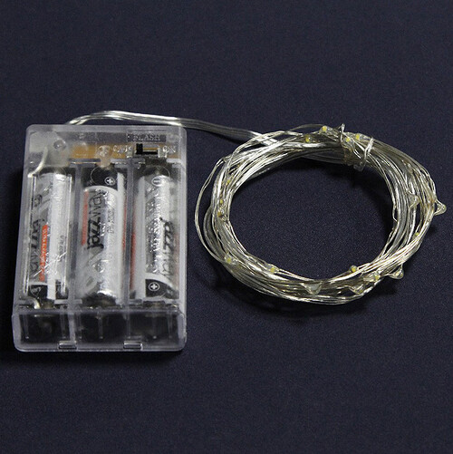 Светодиодная гирлянда Капельки на батарейках 30 теплых белых MINILED ламп 2.2 м, серебряная проволока, контроллер, IP20 Snowhouse