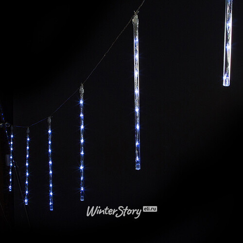 Светодиодная гирлянда Тающие Сосульки 6*0.46 м, 120 синих LED ламп, прозрачный ПВХ, 5 м, IP44 Snowhouse