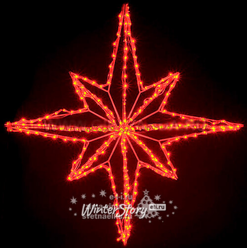 Звезда светодиодная каркасная, уличная, 60см, красная, IP44 BEAUTY LED