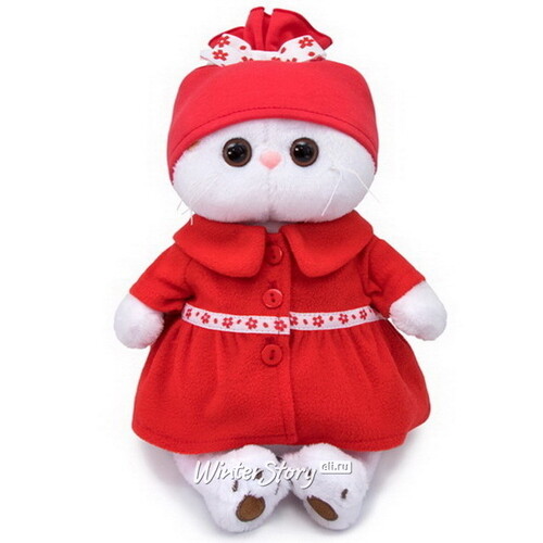 Мягкая игрушка Кошечка Лили в красном пальто 24 см Budi Basa