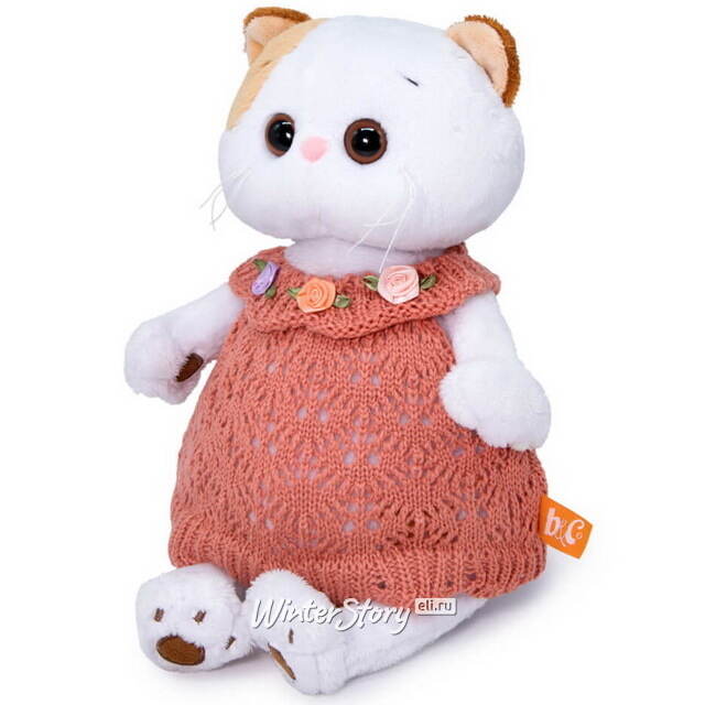 Мягкая игрушка Кошечка Лили в вязаном платье 24 см Budi Basa