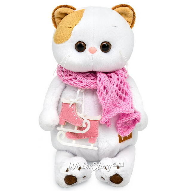 Мягкая игрушка Кошечка Лили с коньками и в шарфике 27 см Budi Basa (Буди Баса)