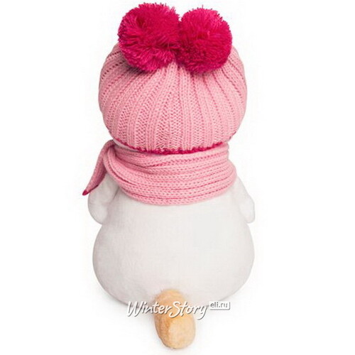 Мягкая игрушка Кошечка Лили в розовой шапке с шарфом 24 см Budi Basa
