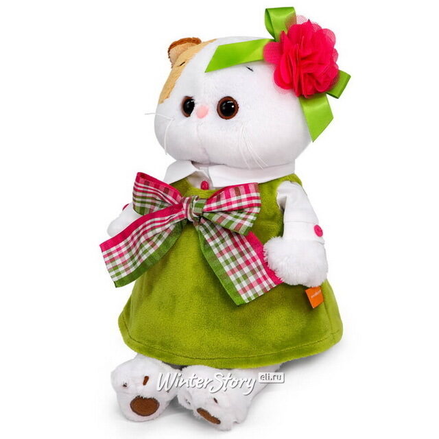 Мягкая игрушка Кошечка Лили в бархатном сарафане 27 см Budi Basa