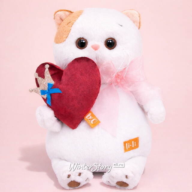 Мягкая игрушка Кошечка Ли-Ли с сердцем 27 см Budi Basa