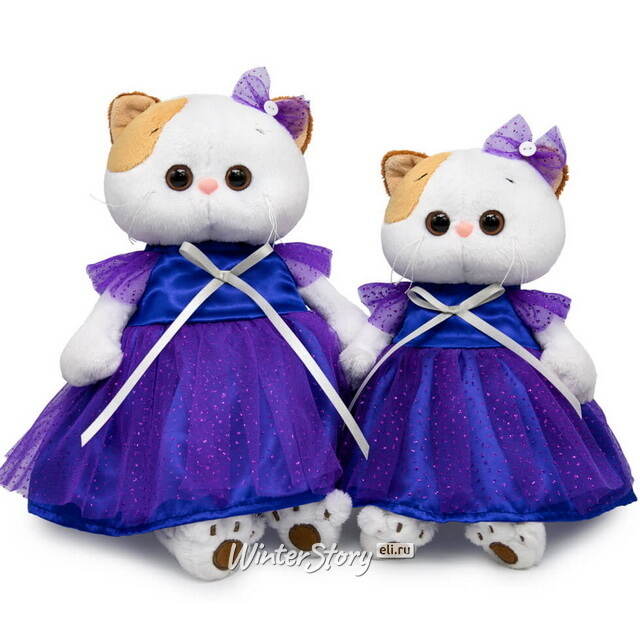 Мягкая игрушка Кошечка Лили в платье с блестящей сеточкой 27 см Budi Basa