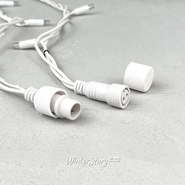 Уличная гирлянда Legoled 100 экстра теплых белых LED, 10 м, белый КАУЧУК, соединяемая, IP65 BEAUTY LED