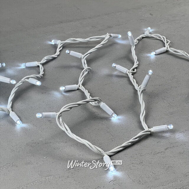 Уличная гирлянда Legoled 100 холодных белых LED, 10 м, белый КАУЧУК, соединяемая, IP65 BEAUTY LED (Бьюти Лэд)