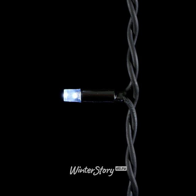 Уличная гирлянда Legoled 100 холодных белых LED, 100% мерцание, 10 м, черный КАУЧУК, соединяемая, IP65 BEAUTY LED