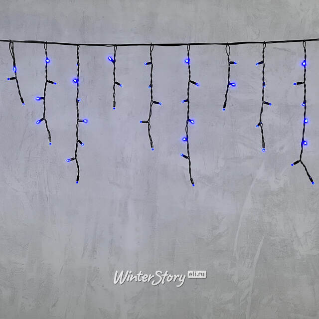 Светодиодная бахрома Legoled 3.1*0.5 м, 120 синих LED, черный КАУЧУК, соединяемая, IP54 BEAUTY LED