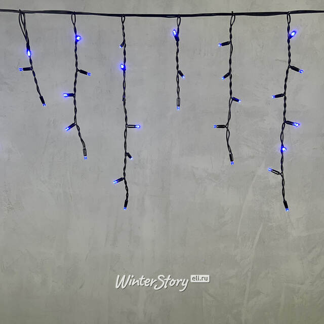 Светодиодная бахрома Legoled 3.1*0.5 м, 120 синих LED, черный КАУЧУК, соединяемая, IP54 BEAUTY LED