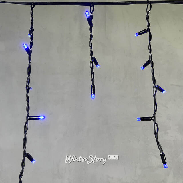 Светодиодная бахрома Legoled 3.1*0.5 м, 120 синих LED, черный КАУЧУК, соединяемая, IP54 BEAUTY LED