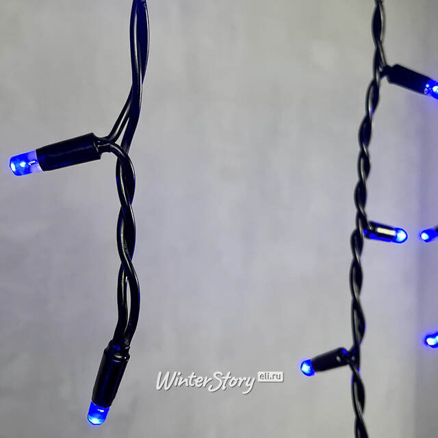 Светодиодная бахрома Legoled 3.1*0.5 м, 120 синих LED, черный КАУЧУК, соединяемая, IP54 BEAUTY LED