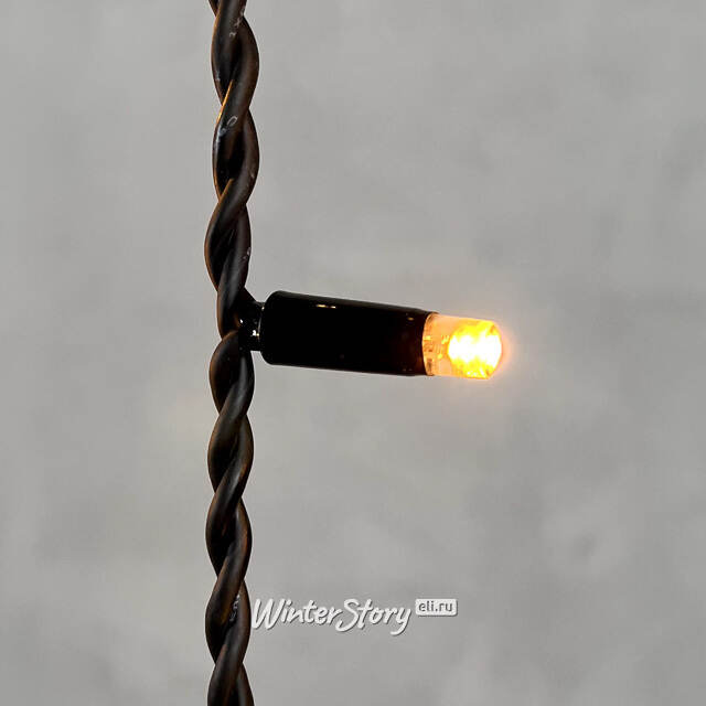 Светодиодная бахрома Legoled 3.1*0.5 м, 120 экстра теплых LED, черный КАУЧУК, соединяемая, IP54 BEAUTY LED (Бьюти Лэд)