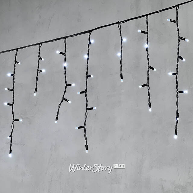 Светодиодная бахрома Legoled 3.1*0.5 м, 120 холодных белых LED, черный КАУЧУК, соединяемая, IP54 BEAUTY LED