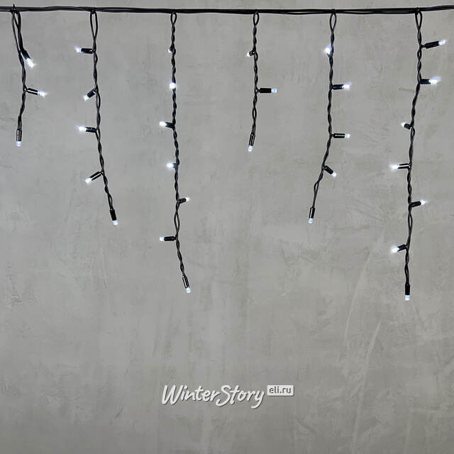 Светодиодная бахрома Legoled 3.1*0.5 м, 120 холодных белых LED, черный КАУЧУК, соединяемая, IP54 BEAUTY LED