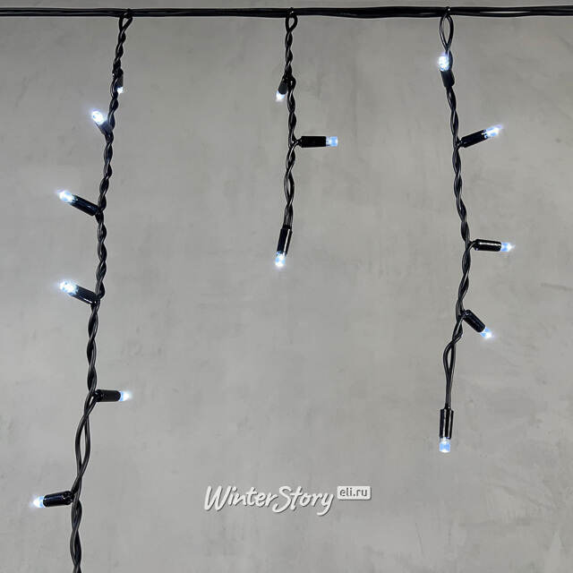 Светодиодная бахрома Legoled 3.1*0.5 м, 120 холодных белых LED, черный КАУЧУК, соединяемая, IP54 BEAUTY LED