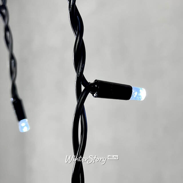 Светодиодная бахрома Legoled 3.1*0.5 м, 120 холодных белых LED, черный КАУЧУК, соединяемая, IP54 BEAUTY LED