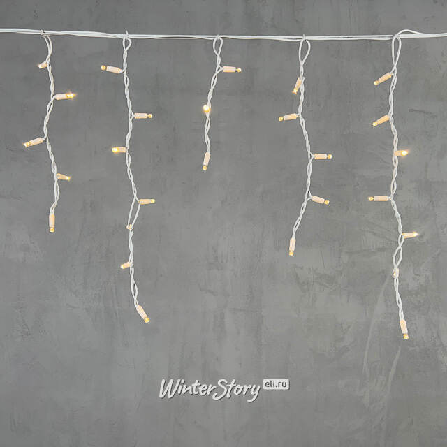 Светодиодная бахрома Legoled 3.1*0.5 м, 120 теплых белых LED, белый КАУЧУК, соединяемая, IP54 BEAUTY LED