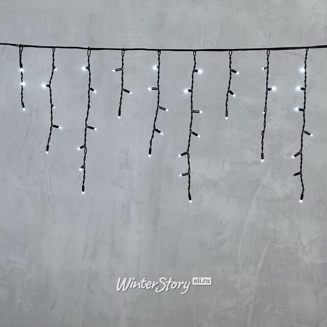 Светодиодная бахрома Legoled 3.1*0.5 м, 120 холодных LED, мерцание, черный КАУЧУК, соединяемая, IP65 BEAUTY LED