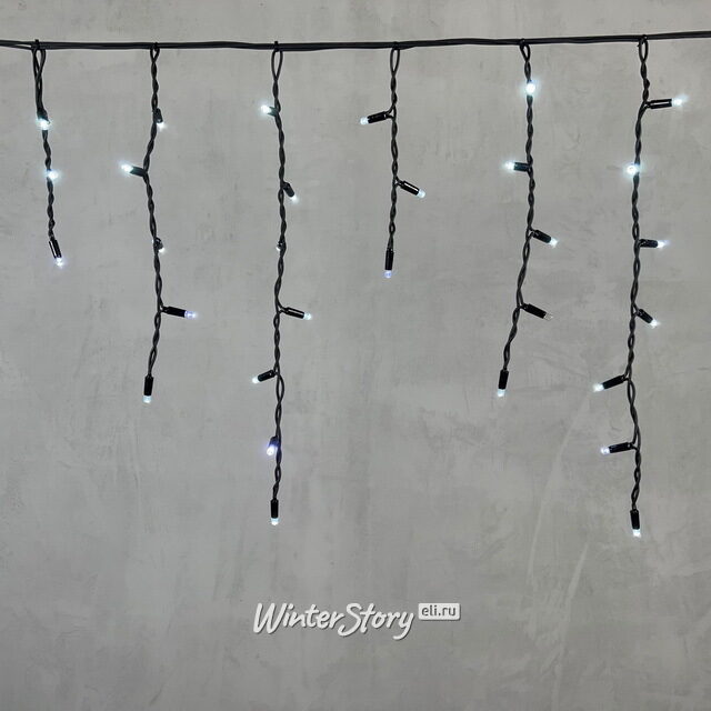 Светодиодная бахрома Legoled 3.1*0.5 м, 120 холодных LED, мерцание, черный КАУЧУК, соединяемая, IP65 BEAUTY LED