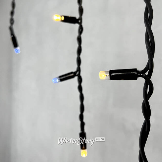 Светодиодная бахрома Legoled 3.1*0.5 м, 120 теплых белых LED, холодное мерцание, черный КАУЧУК, соединяемая, IP54 BEAUTY LED