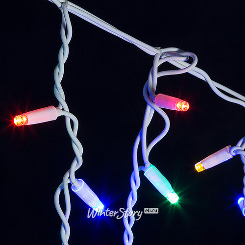 Светодиодная бахрома Legoled 3.1*0.5 м, 150 разноцветных LED, белый КАУЧУК, соединяемая, IP54 BEAUTY LED