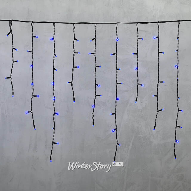 Светодиодная бахрома Legoled 3.2*0.9 м, 168 синих LED, черный КАУЧУК, соединяемая, IP54 BEAUTY LED