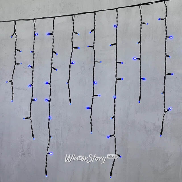 Светодиодная бахрома Legoled 3.2*0.9 м, 168 синих LED, черный КАУЧУК, соединяемая, IP54 BEAUTY LED