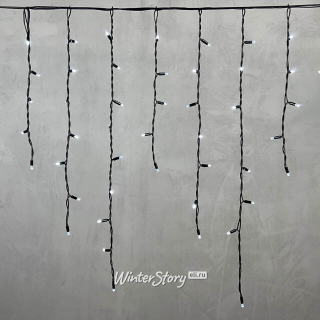 Светодиодная бахрома Legoled 3.2*0.9 м, 168 холодных белых LED, черный КАУЧУК, соединяемая, IP54 BEAUTY LED