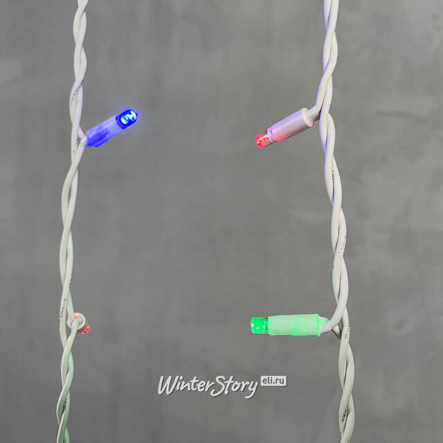 Светодиодная бахрома Legoled 3.2*0.9 м, 168 разноцветных LED, белый КАУЧУК, соединяемая, IP54 BEAUTY LED