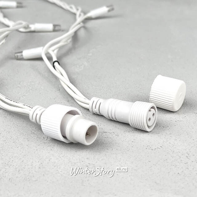 Светодиодная бахрома Legoled 3.2*0.9 м, 168 разноцветных LED, белый КАУЧУК, соединяемая, IP54 BEAUTY LED