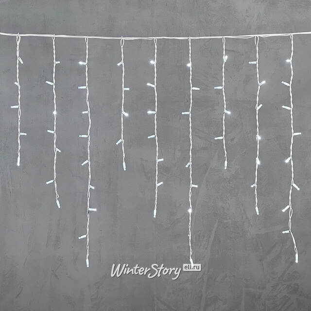 Светодиодная бахрома Legoled 3.2*0.9 м, 168 холодных белых LED, белый КАУЧУК, соединяемая, IP54 BEAUTY LED