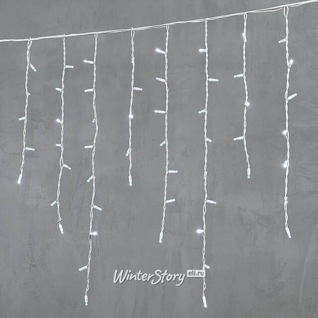 Светодиодная бахрома Legoled 3.2*0.9 м, 168 холодных белых LED, белый КАУЧУК, соединяемая, IP54 BEAUTY LED