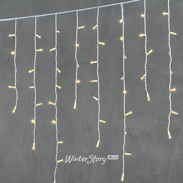 Светодиодная бахрома Legoled 3.2*0.9 м, 168 теплых белых LED, белый КАУЧУК, соединяемая, IP54 BEAUTY LED