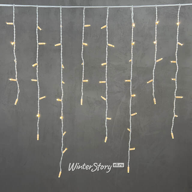 Светодиодная бахрома Legoled 3.2*0.9 м, 168 теплых белых LED, белый КАУЧУК, соединяемая, IP54 BEAUTY LED