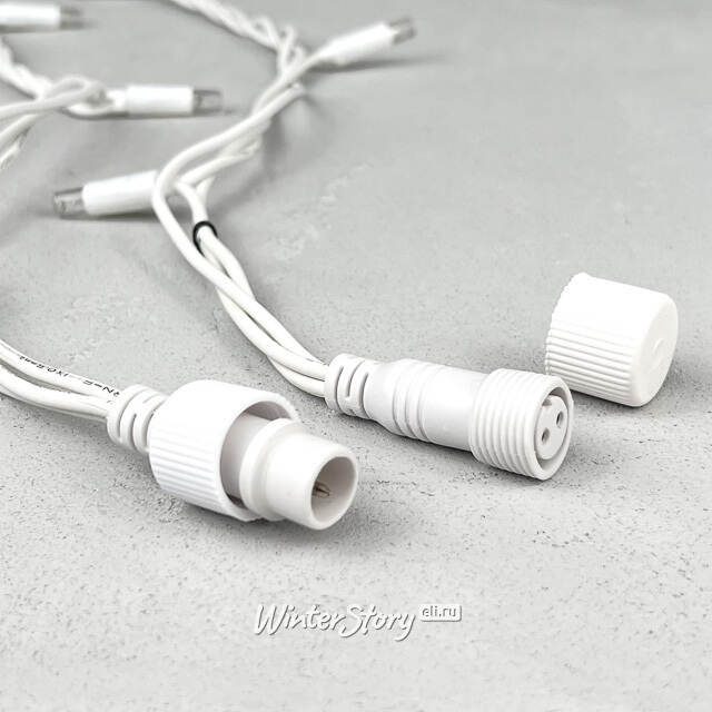 Светодиодная бахрома Legoled 3.2*0.9 м, 168 теплых белых LED, белый КАУЧУК, соединяемая, IP54 BEAUTY LED