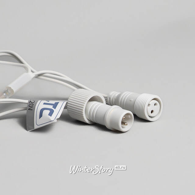 Светодиодная бахрома Legoled 3.2*0.9 м, 168 желтых LED, белый КАУЧУК, соединяемая, IP54 BEAUTY LED