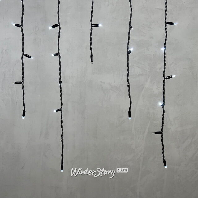 Светодиодная бахрома Legoled 3.2*0.9 м, 168 холодных LED, мерцание, черный КАУЧУК, соединяемая, IP65 BEAUTY LED