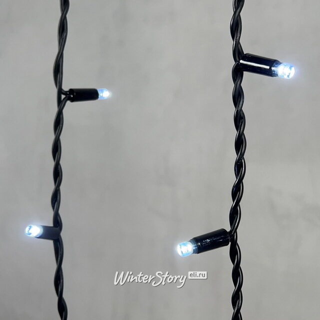 Светодиодная бахрома Legoled 3.2*0.9 м, 168 холодных LED, мерцание, черный КАУЧУК, соединяемая, IP65 BEAUTY LED