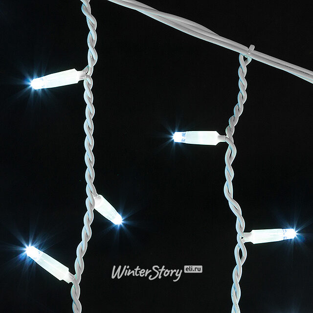 Светодиодная бахрома Legoled 3.1*0.9 м, 232 холодных белых LED, белый КАУЧУК, соединяемая, IP54 BEAUTY LED