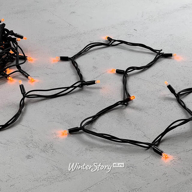 Уличная гирлянда 24V Legoled 72 желтых LED лампы, 10 м, черный КАУЧУК, соединяемая, IP54 BEAUTY LED