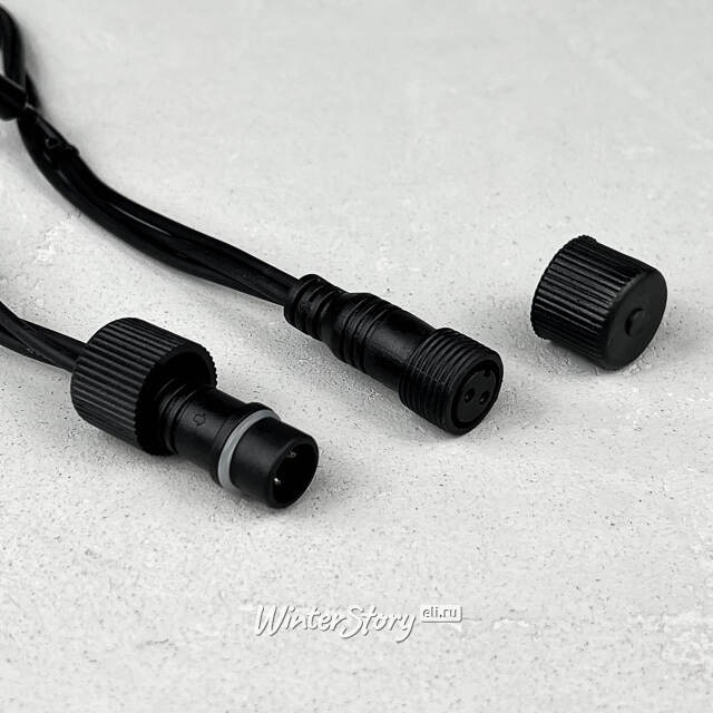 Уличная гирлянда Legoled 75 желтых LED ламп 10 м, мерцание 100%, черный КАУЧУК, соединяемая, IP44 BEAUTY LED